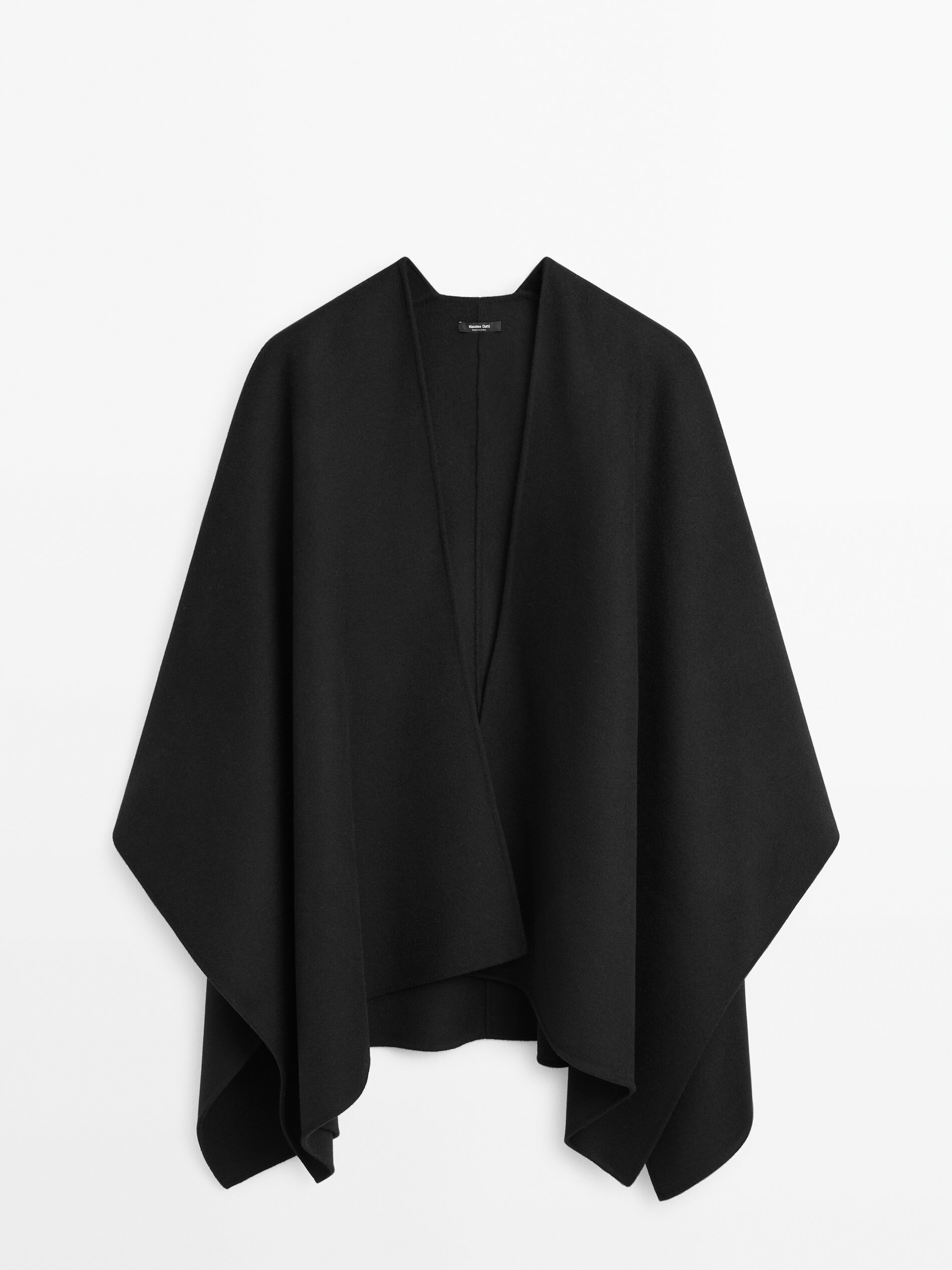 Wool Blend Felt Texture Cape