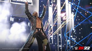 Edge performing his entrance pose in WWE 2K22