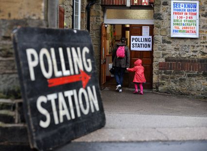 Polling booth; election day