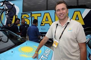 Astana Team Manager Johan Bruyneel before the start of stage one.