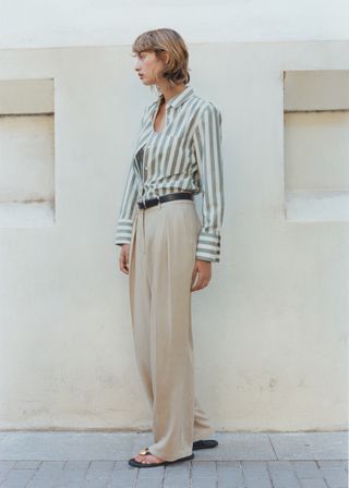 Wideleg Lyocell Trousers