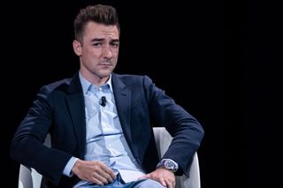Elia Viviani at the Giro d'Italia presentation