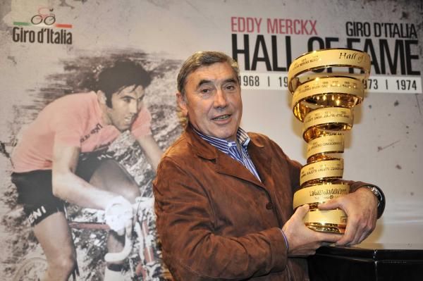 Eddy Merckx was inducted into the Giro d'Italia hall of fame