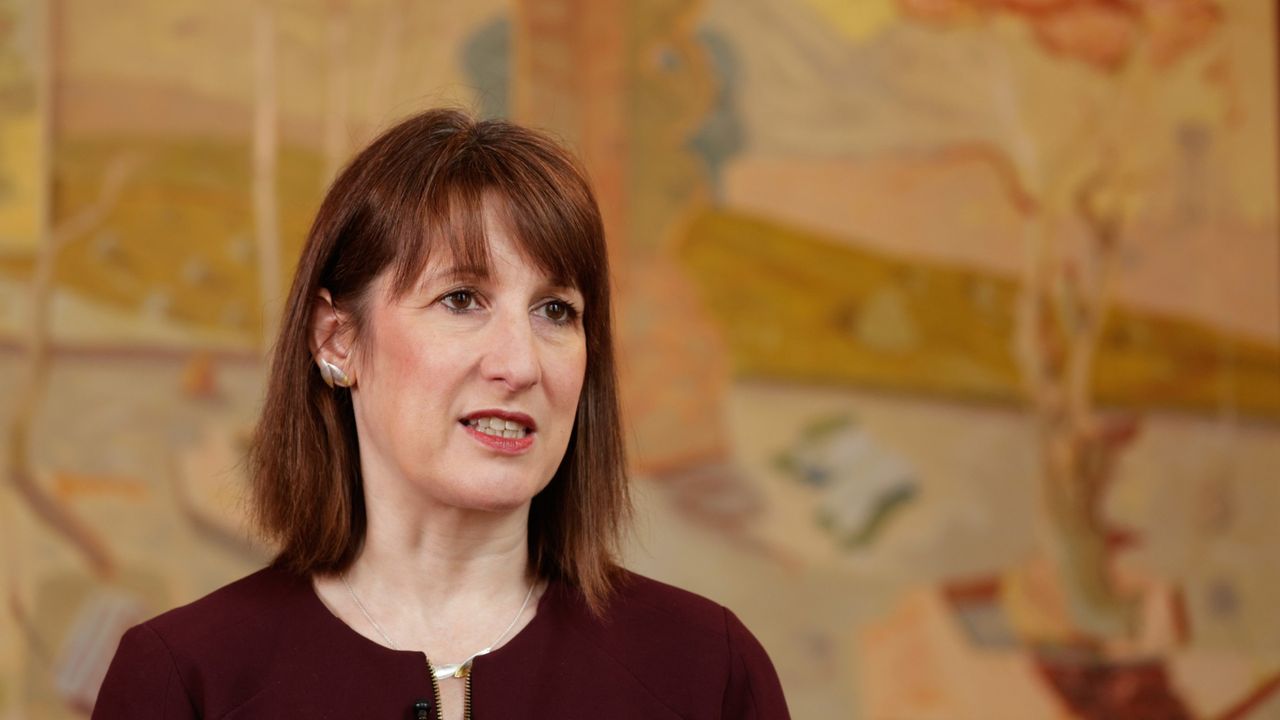 Rachel Reeves, UK chancellor of the exchequer, during a Bloomberg Television interview in London