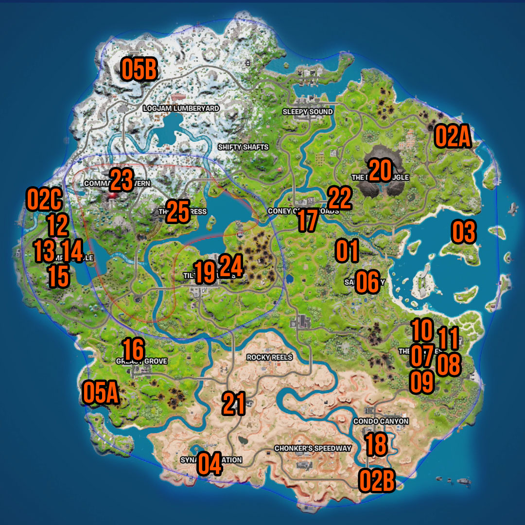 Fortnite Characters map