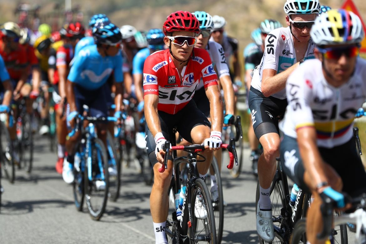 Vuelta a Espana race leader Michal Kwiatkowski
