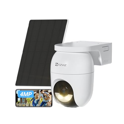 Ezviz 2k+ Battery Security Camera Outdoor Wireless With Solar Panel, Aov Tech, No Monthly Fee, 512gb, 2.4ghz Wi-Fi 6, Ai Human/vehicle Detection, 360&amp;deg;colour Night Vision, Cb8 Lite Kit