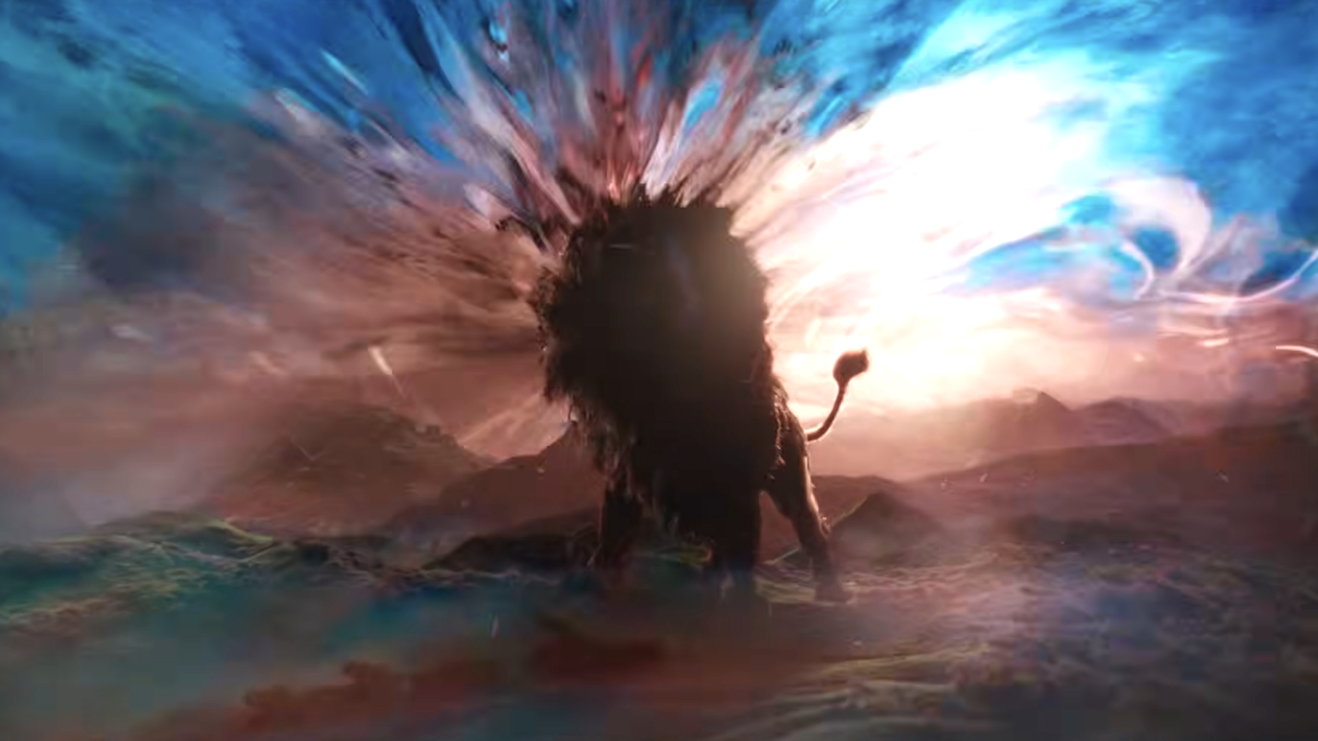 Aslan creating a world in Narnia: The Magician's Nephew