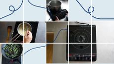 Images of the best portable induction hobs being tested