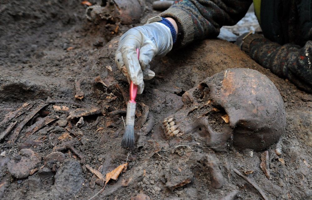 Skeletons of Scottish Soldiers