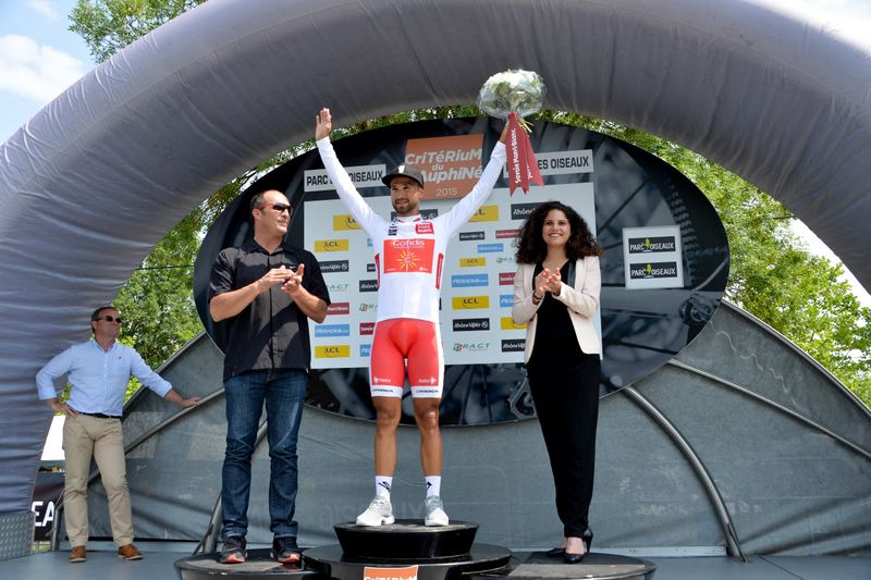 Nacer Bouhanni (Cofidis) moves into the white jersey