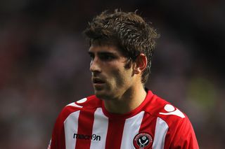 Ched Evans in action for Sheffield United.