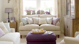 beige fabric sofa suite