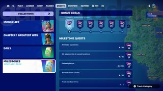 Fortnite Milestones Quests