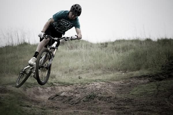 Dan Atherton is back on a bike after breaking his C1 vertabra.