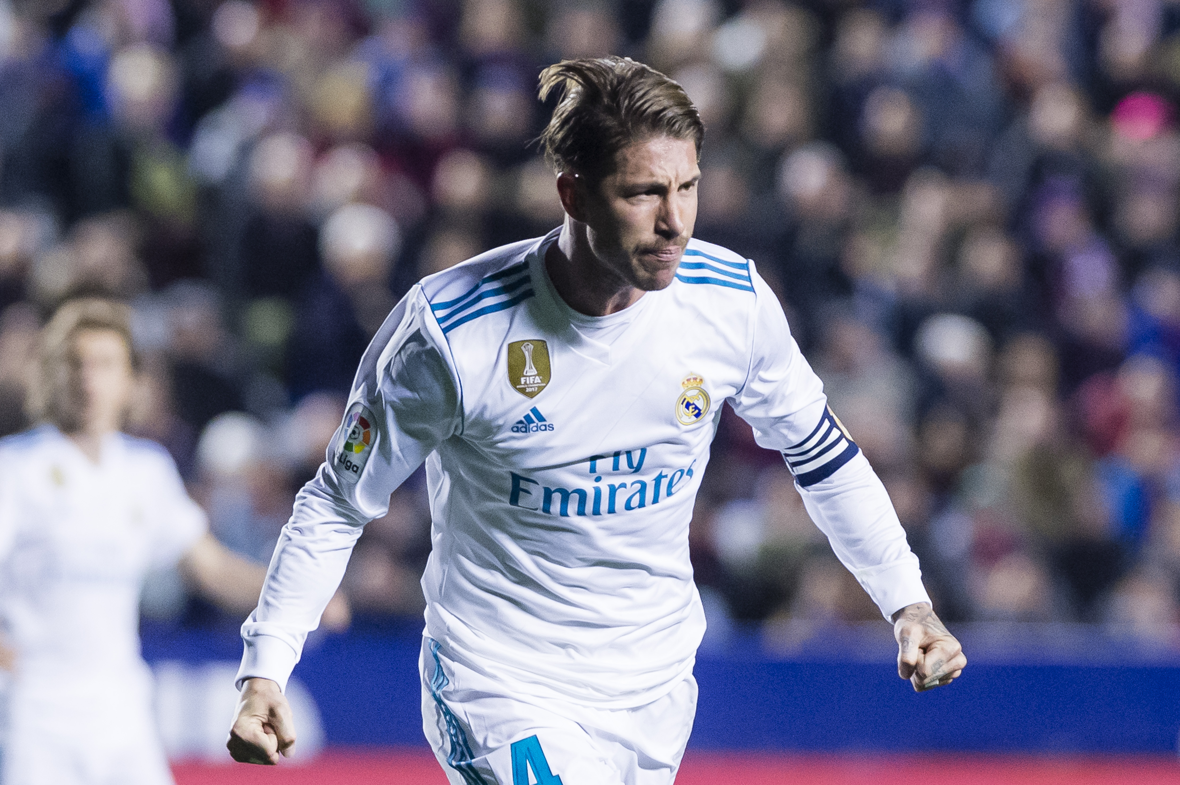 News Sergio Ramos celebrates a operate for Genuine Madrid in opposition to Levante in 2018.