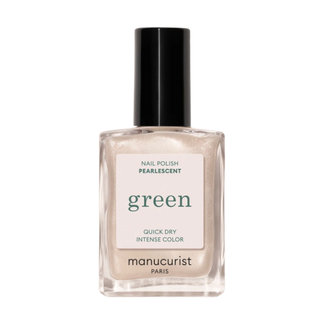 A product shot of the Manucurist Pearlescent nail polish, on a white background