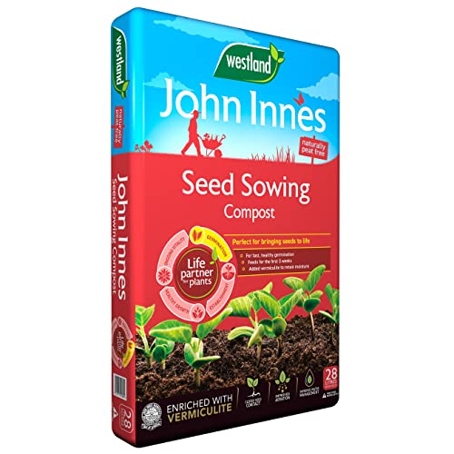 Westland John Innes Seed Sowing Compost 28l Bag - Peat Free Potting Mix for Outdoor &amp;amp; Indoor Plants, Vegetables, Seedlings. Enriched With Vermiculite