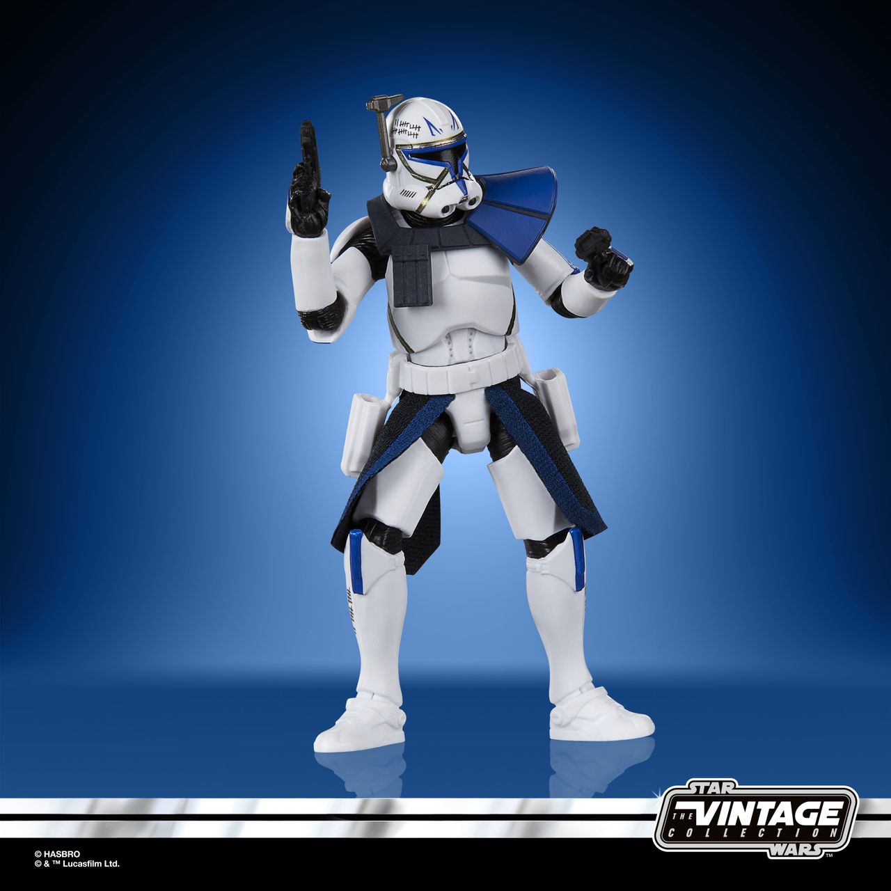 Clone Commander Rex on a blue background