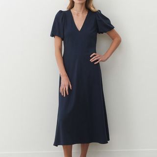 Navy midi dress from M&S