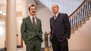 Justin Theroux and Woody Harrelson in HBO's 'White House Plumbers'