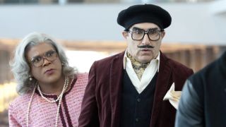 Tyler Perry and Eugene Levy in Madea's Witness Protection