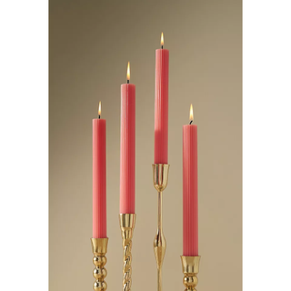 pink taper candles