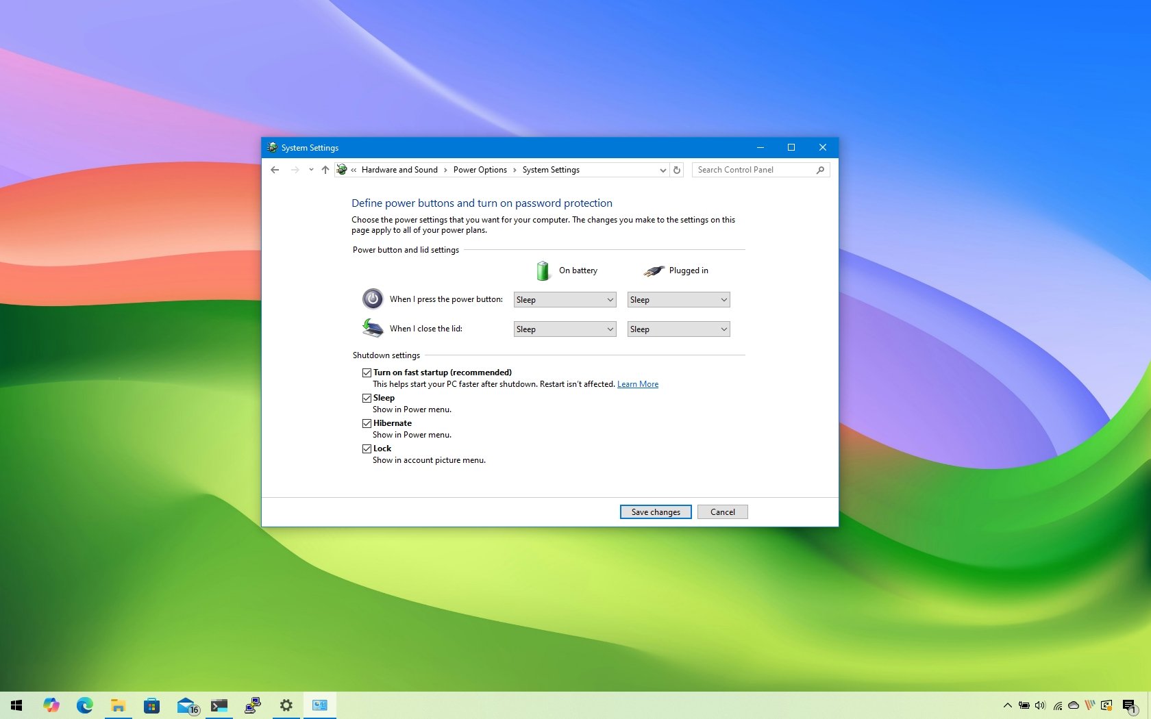 Windows 10 enable fast startup