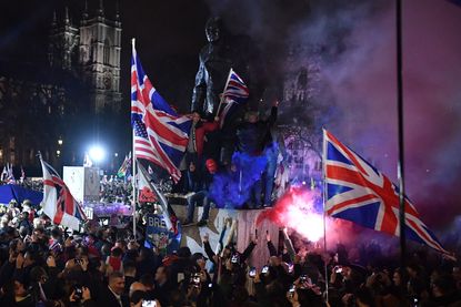 Union Jack flags for Brexit.