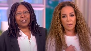 From left to right: Whoopi Goldberg and Sunny Hostin on The View.