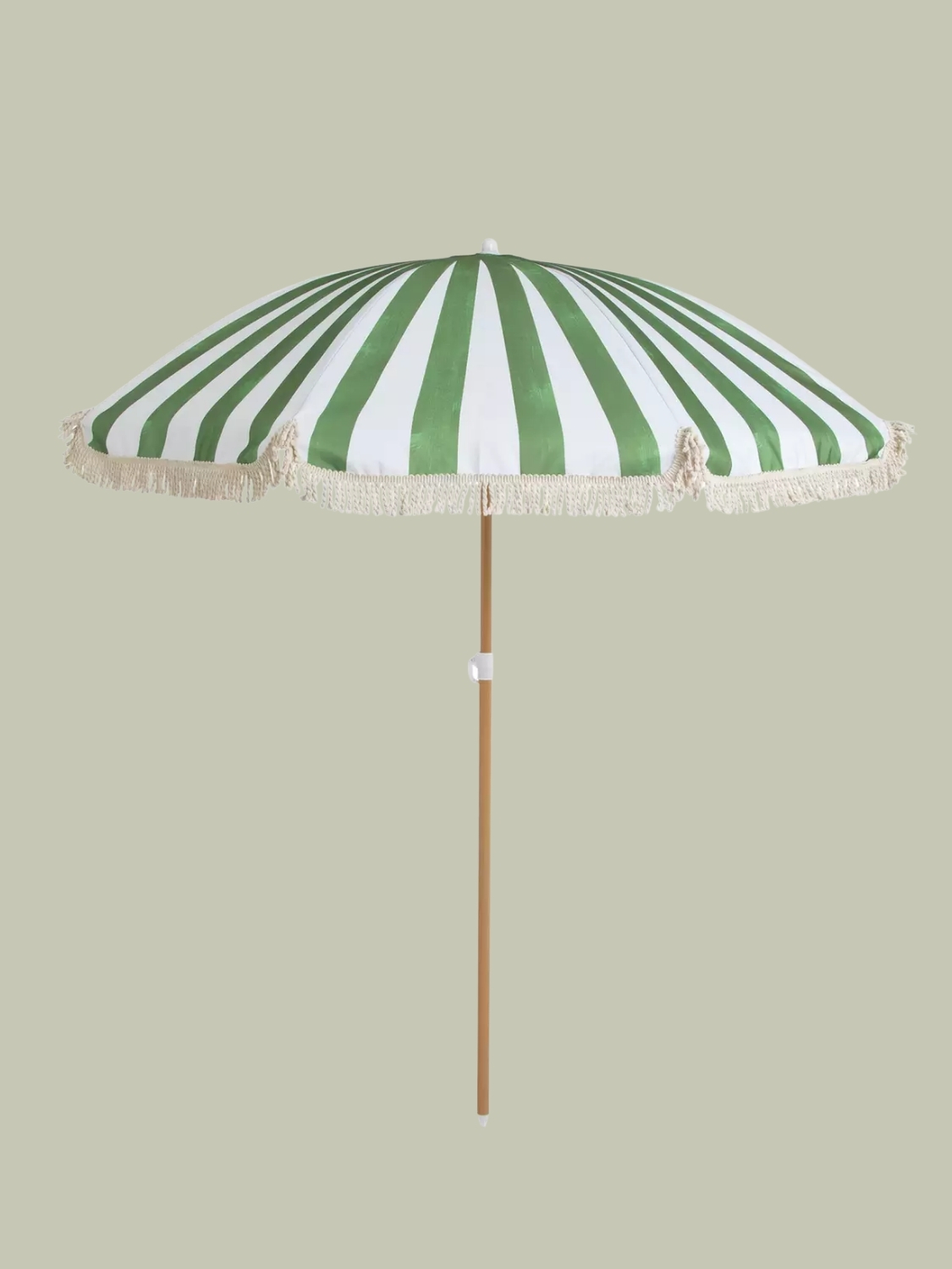 Habitat, Sunbeam 1.6m Garden Parasol in Green &amp;amp; White