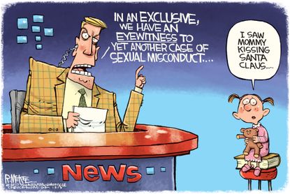 Political cartoon U.S. Christmas sexual harassment news
