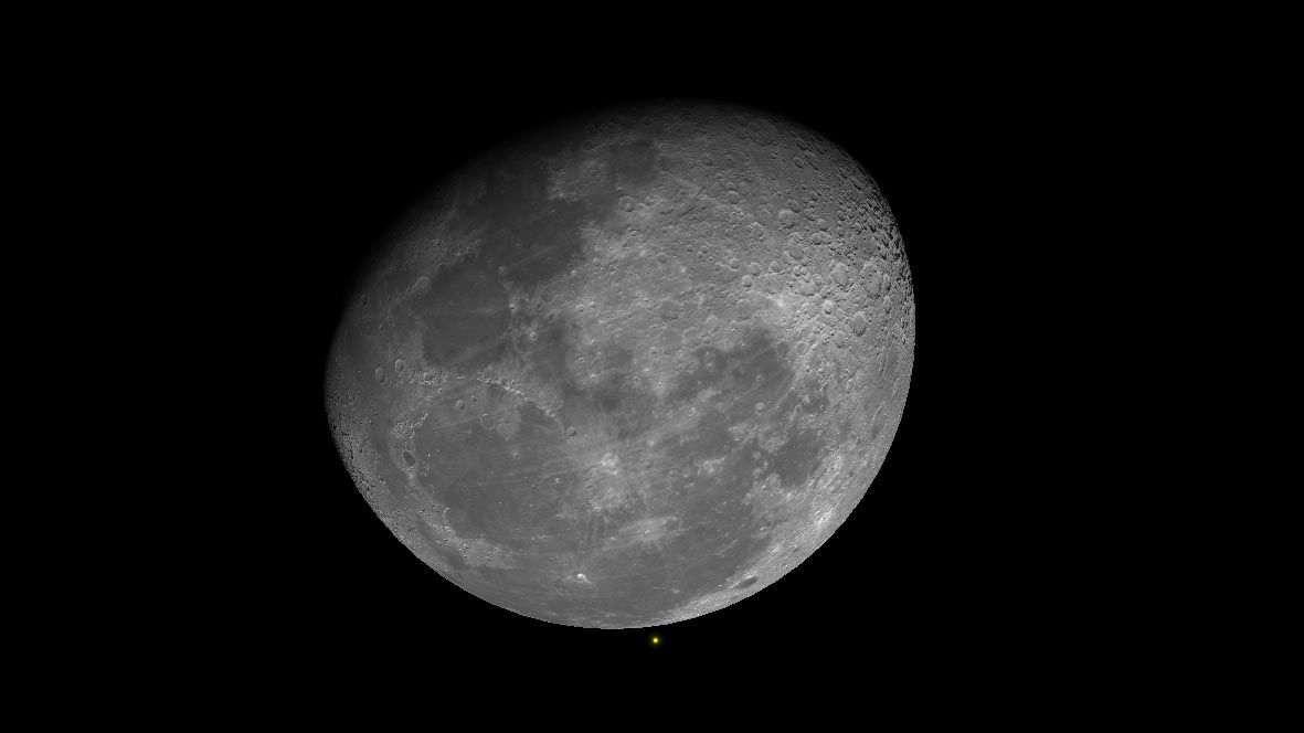 This sky chart shows the view from Cape Town, South Africa when the moon occults Saturn on May 22, 2019. 