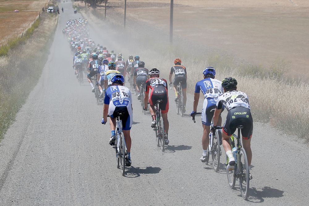 Dirt roads were featured on the opening day in Sacramento.