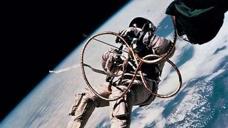 Photo of an astronaut floating in space