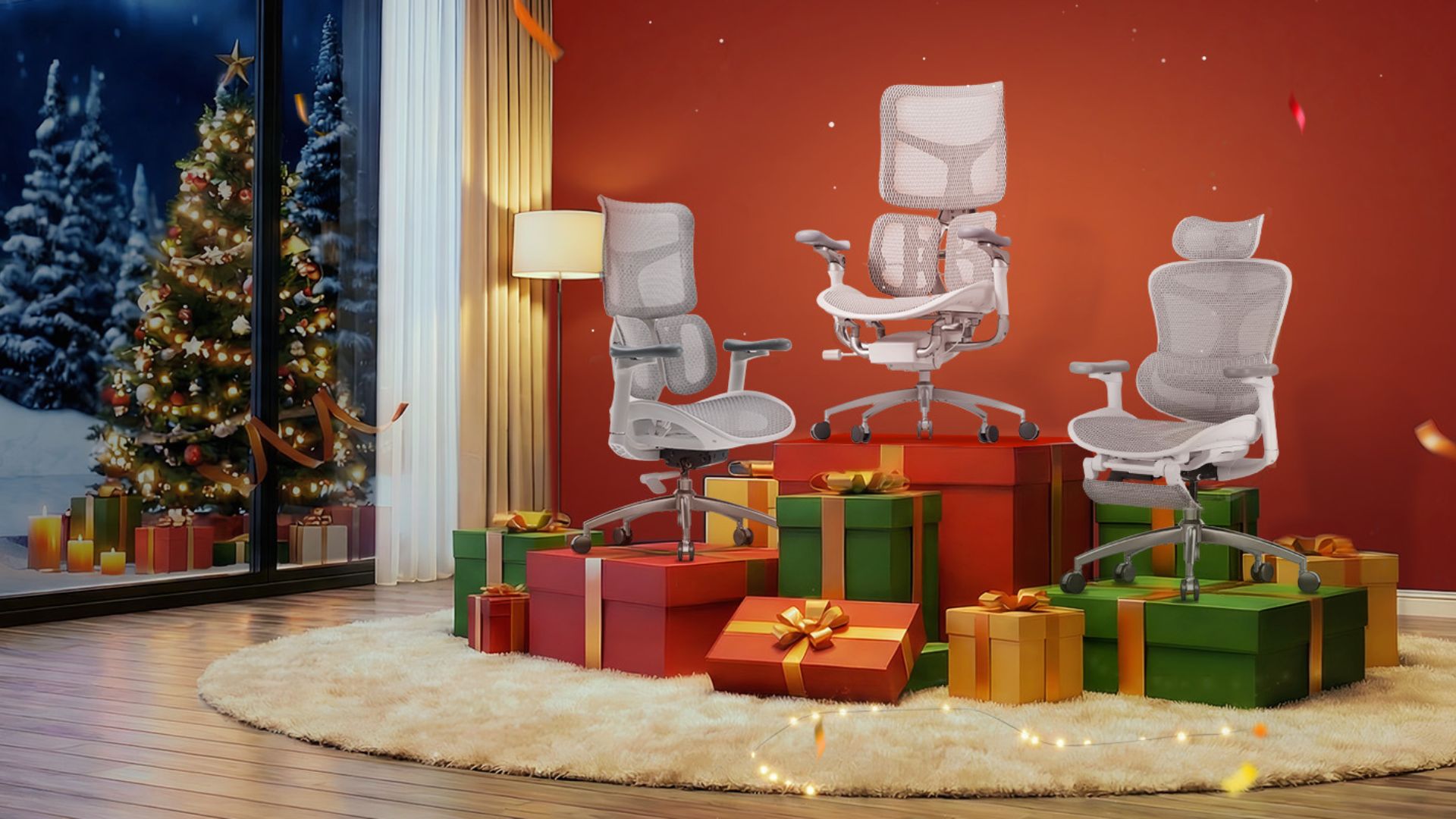 A marketing image for the Sihoo Christmas sale 2025