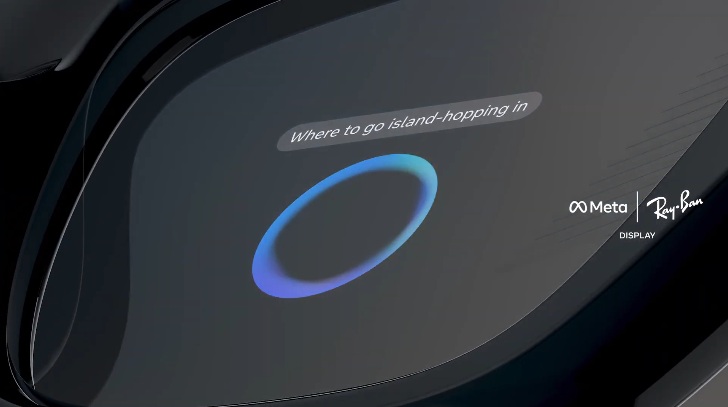 A leaked look at the alleged Meta Ray-Ban Display smart glasses HUD for a single lens.