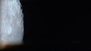 an image of the moon contrasted against the blackness of space