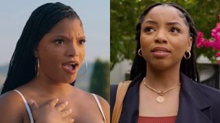 Halle Bailey is shown in You, Me & Tuscany, and Chloe Bailey is shown in Strung.