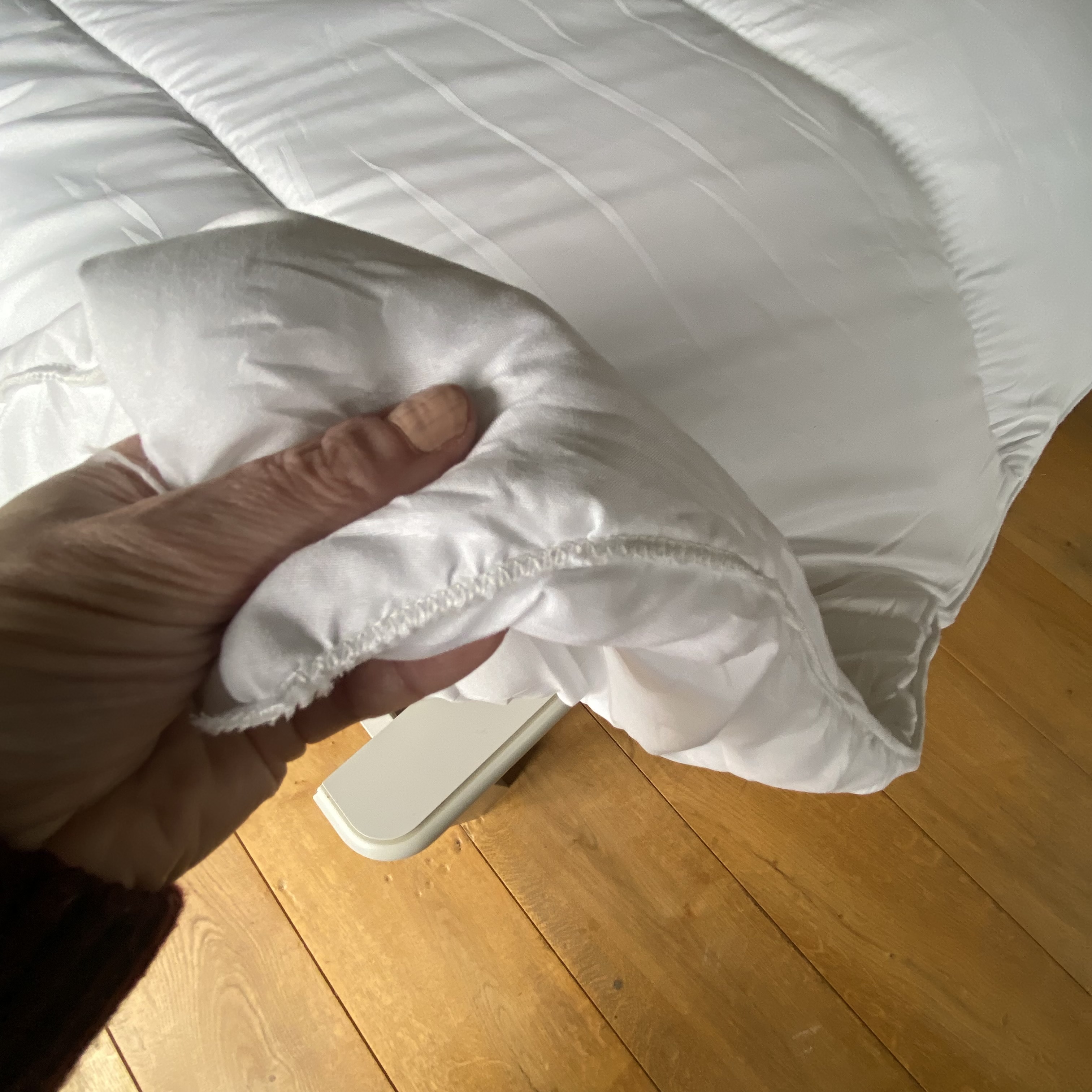 The Slumberdown Made For You Two Duvet being tested