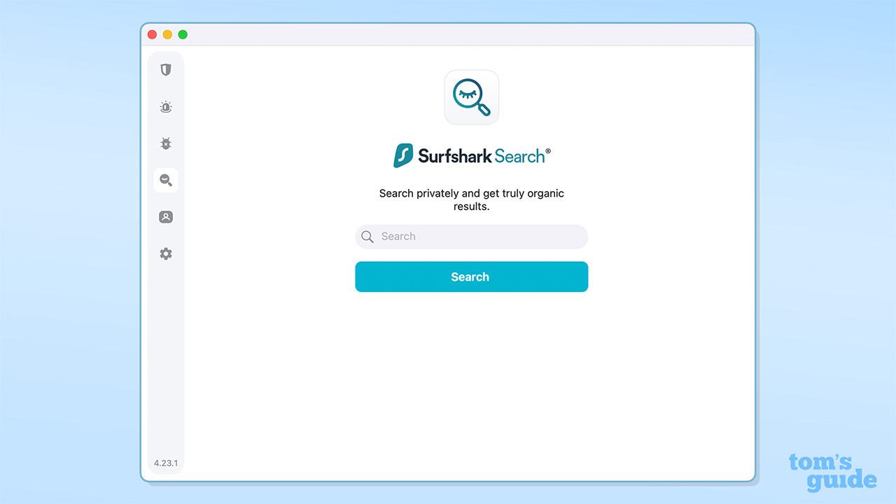 Screengrab of Surfshark's private search feature