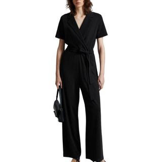 model wearing & Other Stories Belted Jumpsuit