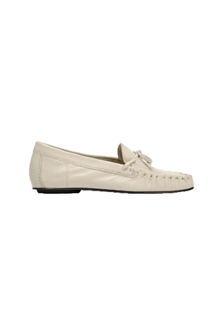 Gathered Soft Leather Loafers