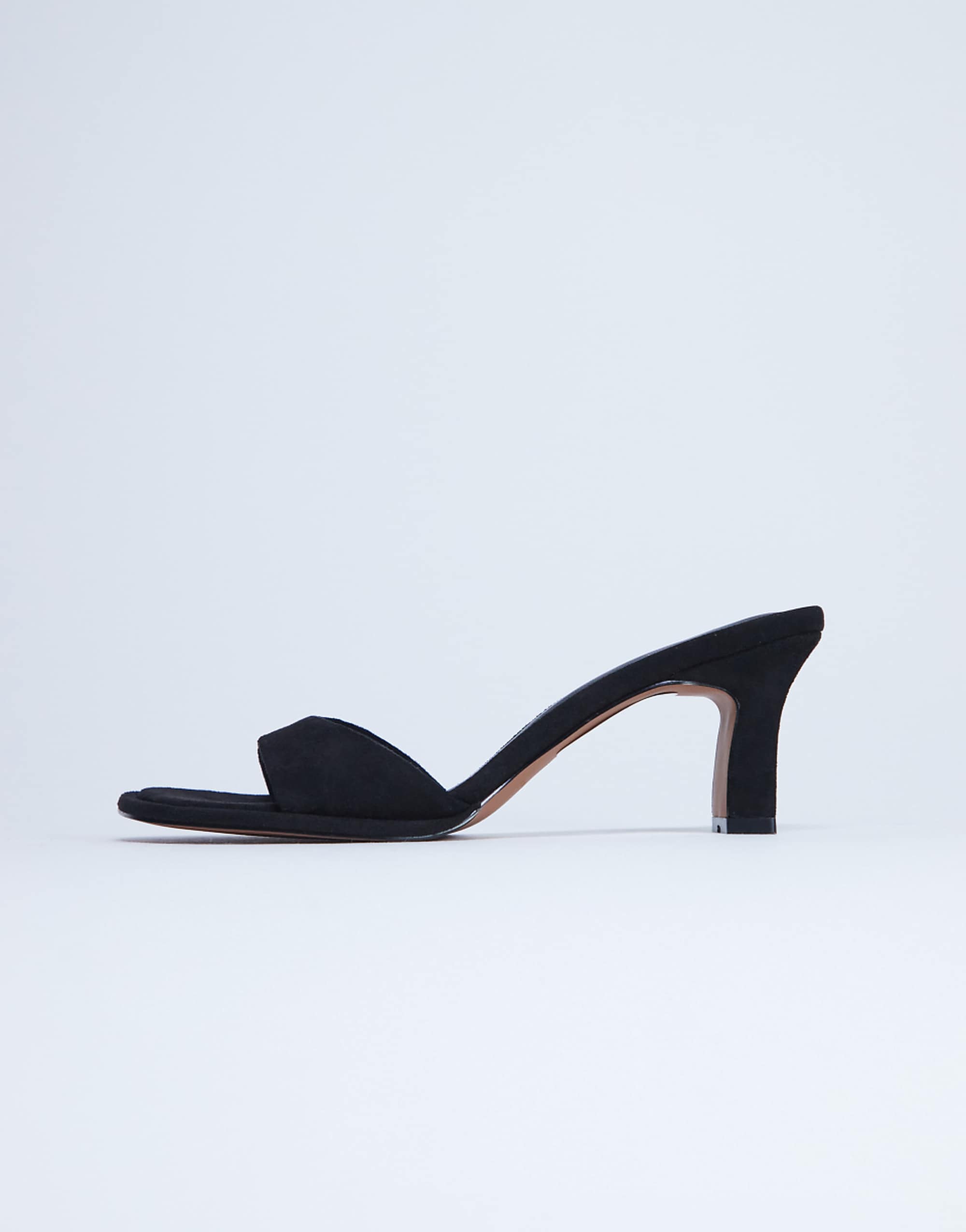 Topshop Ari Mule Heeled Sandals in Black