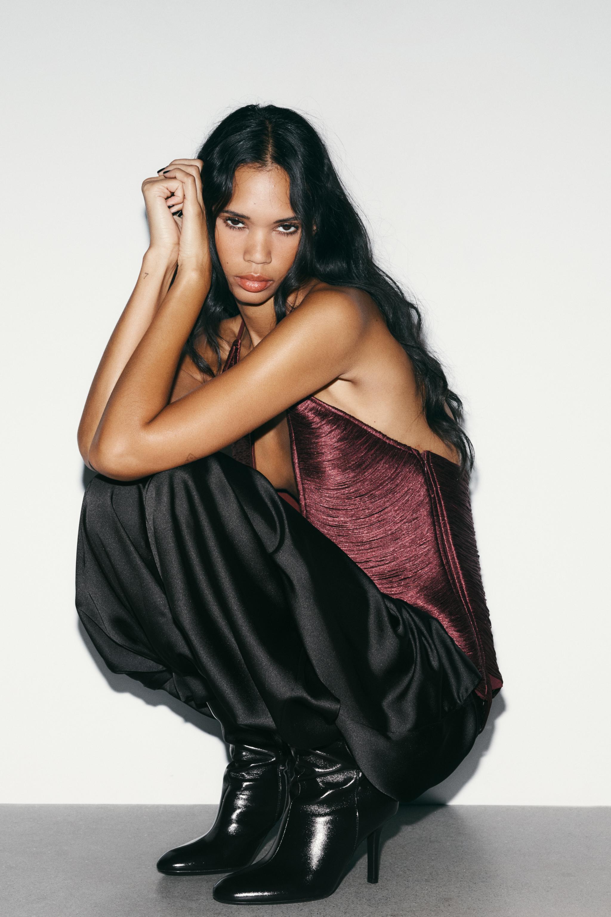 Leather High-Heel Ankle Boots