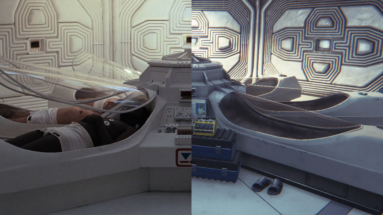 A comparison of the hypersleep pods in Alien vs. Alien: Isolation