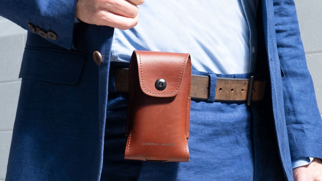 Waterfield Latigo Leather iPhone Holster is the best iPhone 13 Pro case