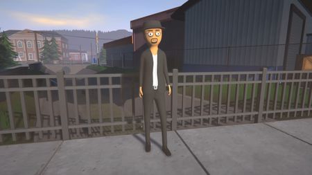 Schedule 1 reveal trailer screenshot shows a man in a black suit and hat.