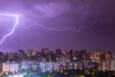 A megaflash crackles over Porto Alegre, Brazil.