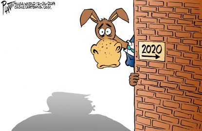 Political Cartoon U.S. Democrats Trump 2020